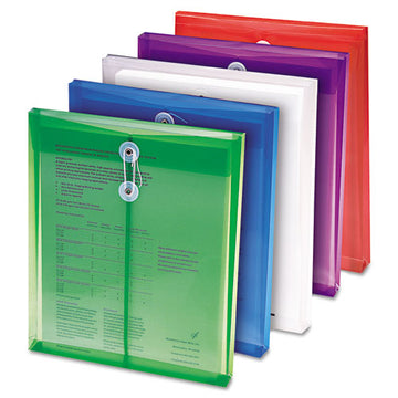 Smead® Poly String And Button Interoffice Envelopes, String And Button Closure, 9.75 X 11.63, Clear, 5-pack freeshipping - TVN Wholesale